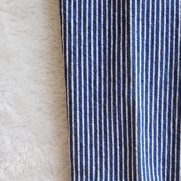 NOWADAYS Skinny Mid Rise Stretch Pinstripe Blue/White Girls Pants Size 14 - Picture 3 of 16